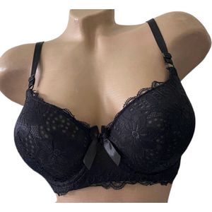 Dames BH 1267 push up met kant 70B zwart