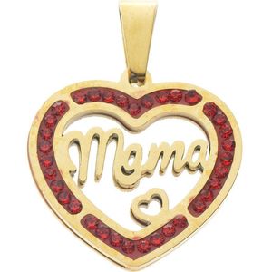 Melady Hanger Dames Ketting Hart Goudkleurig Metaal Hartvormig Mama Moederdag cadeau