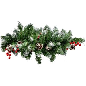 Clayre & Eef Kunstplant 65 cm Groen Kunststof Dennenappels