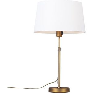 QAZQA Parte - Moderne Tafellamp met kap - 1 lichts - H 700 mm - Brons - Woonkamer | Slaapkamer | Keuken