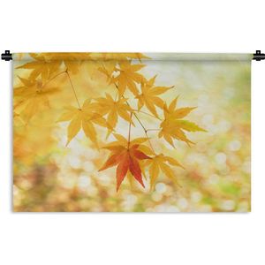 Wandkleed Esdoorn - Japanse esdoorn bladeren tijdens de herfst Wandkleed katoen 60x40 cm - Wandtapijt met foto
