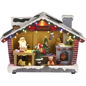 Luville - Santa toy shop with fireplace adapter included - Kersthuisjes & Kerstdorpen