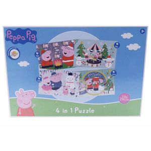 Peppa Pig Kerst Puzzels - 4in1 - 12+16+20+24 stukjes