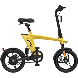 *SUPERDEAL* IZINQ H1 - fiets / vouwfiets / Elektrische scooter - 14"" luchtbanden - lithium 10.0Ah 36V - Geel/Zwart - 25km/u - Volwassenen en kinderen - Windgoo