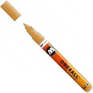 Molotow ONE4ALL 127HS-CO 1,5mm Marker - Beige Bruin - Geschikt voor vele oppervlaktes zoals canvas, hout, steen, keramiek, plastic, glas, papier, leer...