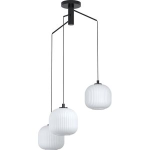 EGLO Mantunalle Hanglamp - E27 - Ø 62 cm - Zwart/Wit