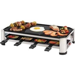 Fritel RG 2170 - Raclette grill - met bakplaat voor dubbel gebruik - grilloppervlak (LxB) 49,5x27cm - 2 tot 8 Personen