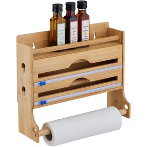 rollenhouder 3 in 1 - aluminiumfolie - vershoudfolie - keukenrolhouder