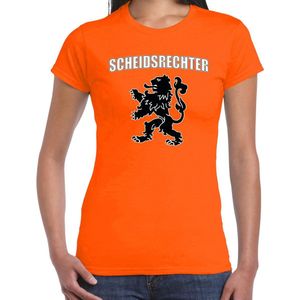 Scheidsrechter met leeuw oranje t-shirt Holland / Nederland supporter EK/ WK voor dames S