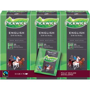 Thee pickwick fair trade english 25x2.5gr | Omdoos a 3 pak x 25 stuk | 3 stuks