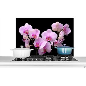 Spatscherm keuken - Takken - Bloemen - Tak - Orchidee- Spatwand - Keuken achterwand - 90x60 cm