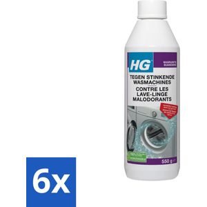 HG - Tegen Stinkende Was - Verwijdert Aanslag Door Vuil & Zeep - 550 g - Voordeelverpakking - 6 stuks