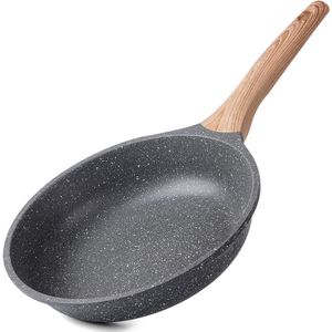 Bakpannen inductie met Anti-aanbaklaag 20cm, Omelet Pan Bakpanne Braadpannen Koekenpan, Gegoten Aluminium Granieten Pan, Aanpassen aan Gasfornuis en Inductiefornuis.