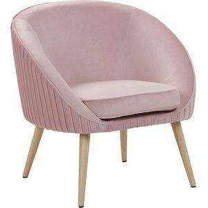 TROMSO - Fauteuil - Pastelroze - Fluweel