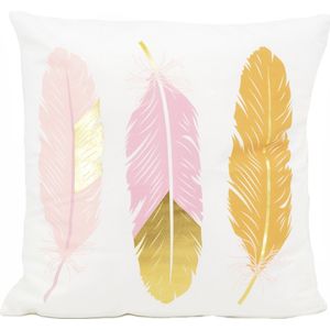 Colorful Feathers Kussenhoes | Katoen/Polyester | 45 x 45 cm
