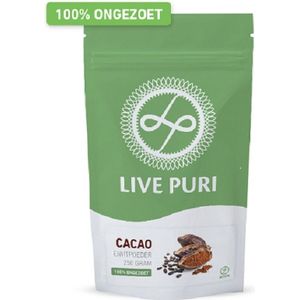 Live Puri Cacao Ongezoet Eiwitpoeder | Suikervrij en ongezoet | Geen (kunstmatige) zoetstoffen | Heerlijke pure chocolade