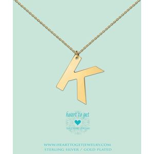 Heart to Get - Grote Letter K - Ketting - goudkleurig