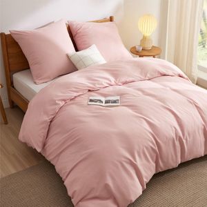 Unyqoos® Zacht en Comfortabel 3-delig Microvezel Beddengoedset met Ritssluiting 200x200 cm in Lichtroze