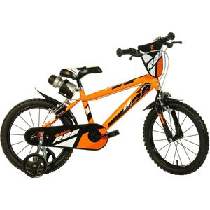 Dino R88 Kinderfiets 14 Inch - Jongensfiets voor 3 tot 5 jaar - 95 - 110 cm - Knijprem - Oranje