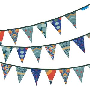 Stoffen slinger - mini vlaggenlijn - Feest Slingertje - Geboorte - Verjaardag - CELEBRATE MINI (vlaggenlijn 3 mtr lang met 18 vlaggetjes)