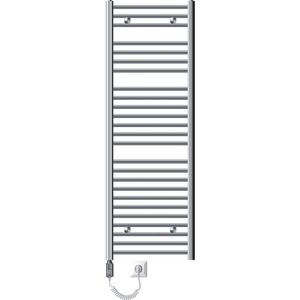 Badkamerradiator Elektrisch met verwarmingselement 900W 500x1500 mm Chroom gebogen met zijaansluiting