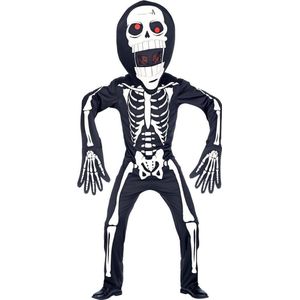 Widmann - Spook & Skelet Kostuum - Ongelukkig Skelet Met Waterhoofd Kind Kostuum - Zwart / Wit - Maat 128 - Halloween - Verkleedkleding