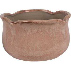 Clayre & Eef Bloempot Ø 20x11 cm Roze Keramiek Plantenpot