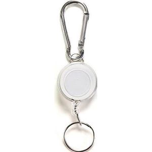 CHPN -Sleutelhanger - Uitrekbare sleutelhanger - Koord~Sleutelhanger - Keychain - Keykoord - Pashouder - Karabijnhaak - Wit