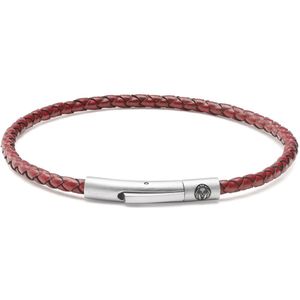 Lucleon - Heren - Leer Armband - Rood