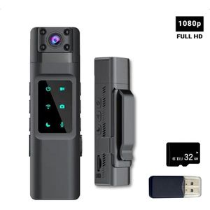 Z1 Bodycam - FullHD 1080P/30fps - Spy Cam - Spy Camera - Verborgen Camera - Incl. 32GB Micro SD-Kaart + Micro SD-Kaartlezer + NL Handleiding - Met App - Zwart
