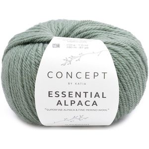 100 % natuurlijk Katia Essential Alpaca Garen Saliegroen Kleurnr. 102 - alpaca wol - breigaren - breien - haken - sjaal breien - muts breien - debardeur breien - super zacht - garen - breiwol