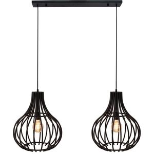 Chericoni Goccia Hanglamp - 2 lichts op balk - Ø40cm - E27 - Zwart