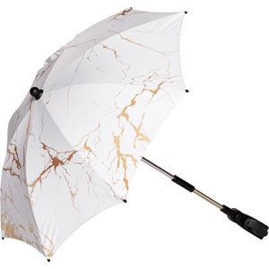 Bellasol - Parasol kinderwagen/buggy universeel - Speciale UV-werende coating - Marble gold - 1 jaar garantie