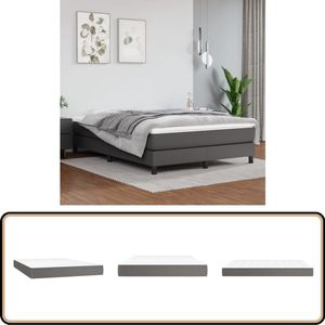 vidaXL Pocketveringmatras - 140x190x20 cm - Kunstleer Pocketveringmatras - Kunstleder Matras - Matras 140x190 - Tweepersoons Matras - Medium Hard Matras