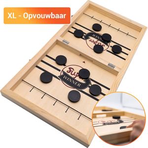 Slingpuck XL - Opvouwbaar - Educatieve spellen - Sinterklaas Cadeautjes - Kado - Kerst - Speelgoed Vanaf 3 Jaar - Speelgoed 6 Jaar - Meisjes & Jongens - Sjoelbak - Foosball Winner - Drankspel - Party Spel - Kinderspeelgoed 5 Jaar - 7 Jaar - Speelgoed