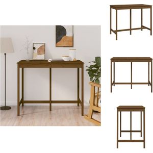 vidaXL Bartafel - Bartafels - Bistrotafel - Cafétafel - Bartafel 140x80x110 cm massief grenenhout honingbruin