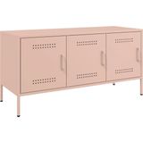 vidaXL - Tv-meubel,5x39x50,5 - cm - staal - roze