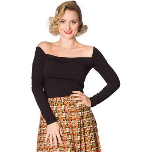 Dancing Days - CLARE Off shoulder top - S - Zwart