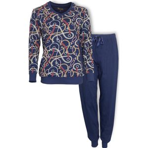 Medaillon - Dames Pyjama - Blauw - Maat XL