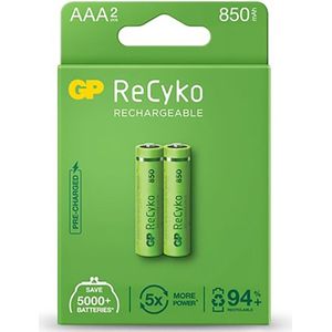 GP Recyko R03/AAA 850mAh 1,2V Ni-MH Ready2Use (2 stuks)