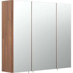 Spiegelkast Niels Walnoot - MDF - Breedte 70 cm - Hoogte 62 cm - Diepte 17 cm