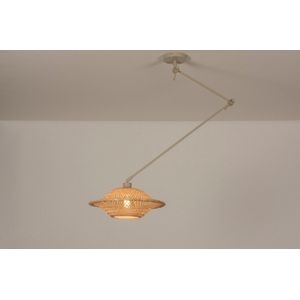 Lumidora Hanglamp 31228 - E27 - Bruin - Beige - Naturel - Zand - Metaal - ⌀ 40 cm