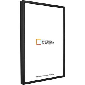 Aluminium Wissellijst 40 x 60 Zwart - Ontspiegeld Glas - Professional