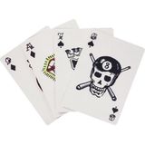 Kikkerland Speelkaarten Tattoo 5 X 7,5 Cm Karton Blauw 54-delig