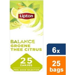 Lipton Feel Good Selection Groene Thee - 6 x 25 zakjes - Voordeelverpakking