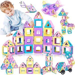 Equivera Magnetische Bouwstenen - Magnetische Bouwstenen - Magneet Bouwstenen - Magnetisch Speelgoed - Magnetic Tiles - Educatief Speelgoed - Constructie Speelgoed - Montessori Speelgoed