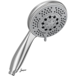 Mrs. Jones Douchekop 5 stralen universele functies hogedruk-handdouche zelfreinigende siliconen sproeier ergonomische handgreep .