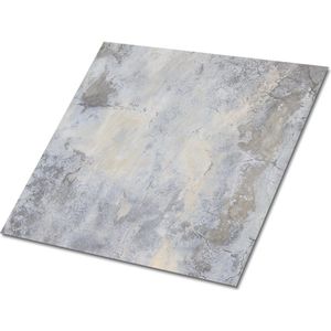 Tulup PVC Tegels - Oude Betonnen Muur Vinyl Tegels - 30 cm x 30 cm - Grijs Vloer Tegels PVC - 9 stuks - Vinyl Vloer Tegels - Industrieel Plaktegels - Zelfklevende PVC Tegels - Plaktegels keuken en Badkamer