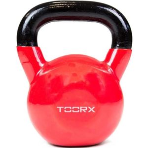 Toorx Kettlebell - Kettlebell - Gietijzer - 10 kg - Incl. Vinyl Coating - Rood