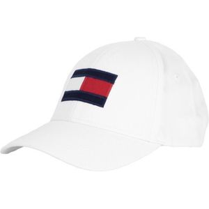 Tommy Hilfiger Casual Flag Cap (Wit met logoprint) Onesize Regular - Unisex - Pet